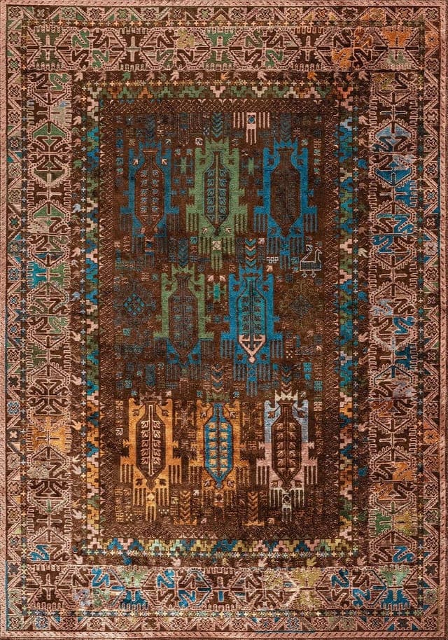 Folk Koyu Kahve Orman Yeşili
